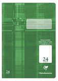 Clairefontaine 331624C - Pak met 25 schriften, ideaal voor school, DIN A4 21x29,7 cm, liniëring 24 effen met Kantlijn, 64 Pagina's, 90g, Groen, 1 pak