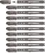 STABILO worker+ colorful rollerball pen, medium tip, black, 10-pack