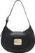 FURLA Club 2 Small Hobo Schoudertas Zwart Leer Dames Lente/Zomer 2024