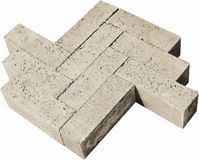 Merkloos Gardenlux Stenen dikformaat zonder vellingkant creme 21 x 7 x 8 cm prijs per m2