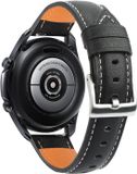 Merkloos / Sans marque Samsung Galaxy Watch 3 45mm leren bandje Zwart