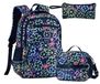 Solidchoice - Sac à dos scolaire avec sac à lunch et trousse à crayons Daisy - Set de 3 pièces pour jeunes