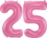 Folat Verjaardag Leeftijd folieballon - 25 jaar - roze - 86 cm