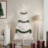 vidaXL - Kerstboom - 150 cm - Massief Grenenhout - Wit