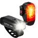 Lezyne Mini Drive 400XL + KTV Drive - Set d'éclairage de vélo - Lampe de vélo rechargeable par USB avant et arrière - Lampes de vélo étanches - 5 modes - Noir