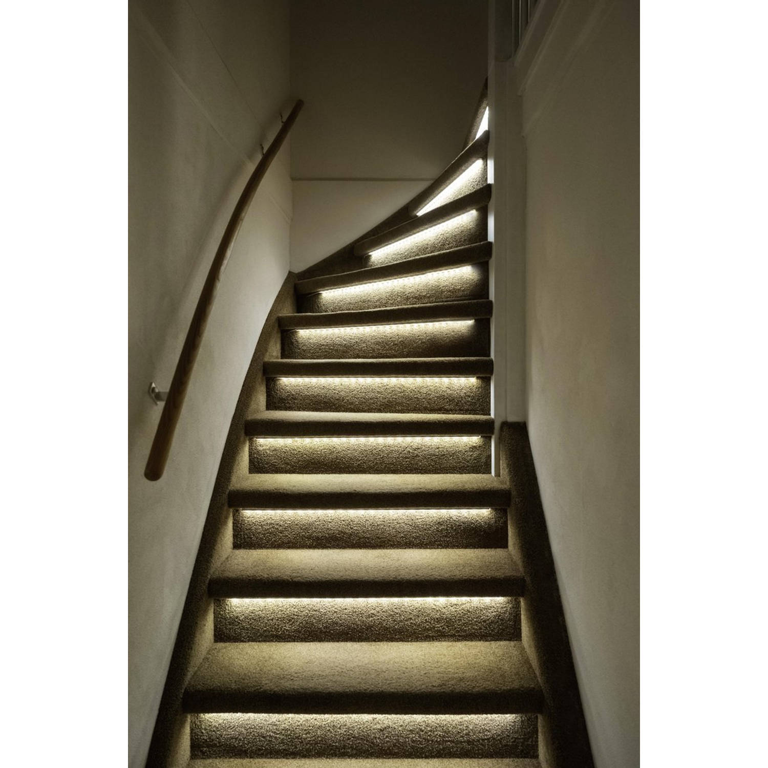 LED&apos;s Light led trapverlichting met dimmer - voor trappen met bekleding - 2700k - 15 treden x 80 cm