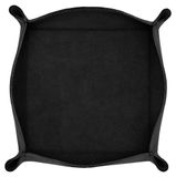 Boîte de rangement/organisateur en cuir, faite à la main, noir