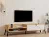 Hanah Home Scandinavische tv-standaard, saffier eiken & wit, 160 cm