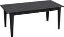 Table à manger, rectangulaire, pour 4 personnes, 180 x 77 x 90 cm, noir, revêtement en mélamine sur panneau de particules