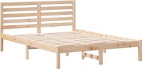 vidaXL Bedframe met hoofdeinde, bruin, 120 x 200 cm, massief dennenhout