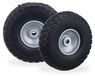 8x roue de chariot - 4.1/3.5-4 - caoutchouc - roue de chariot noir-gris - pneu anti-crevaison