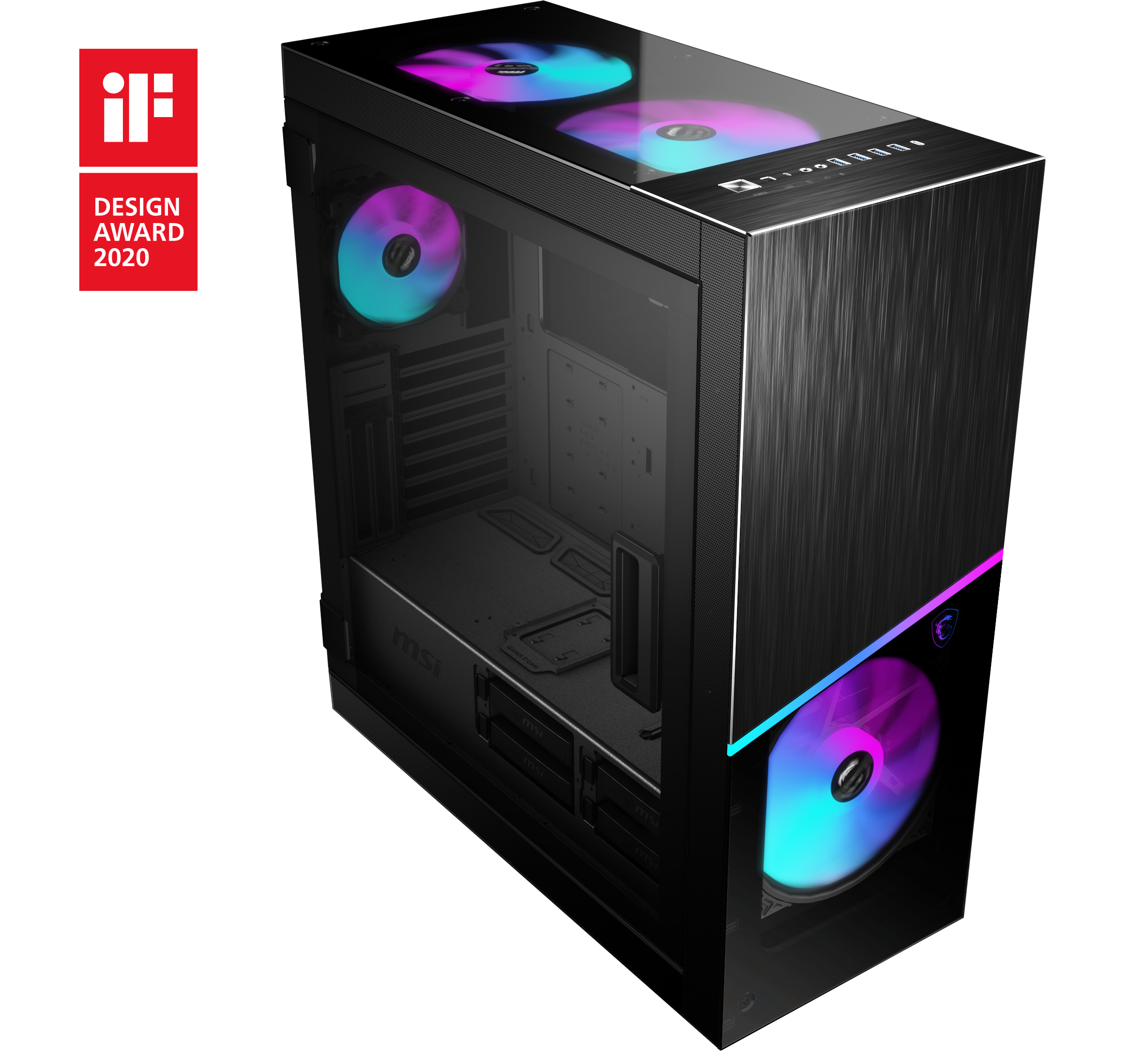 MSI MPG SEKIRA 500X - Computerbehuizing - Zwart