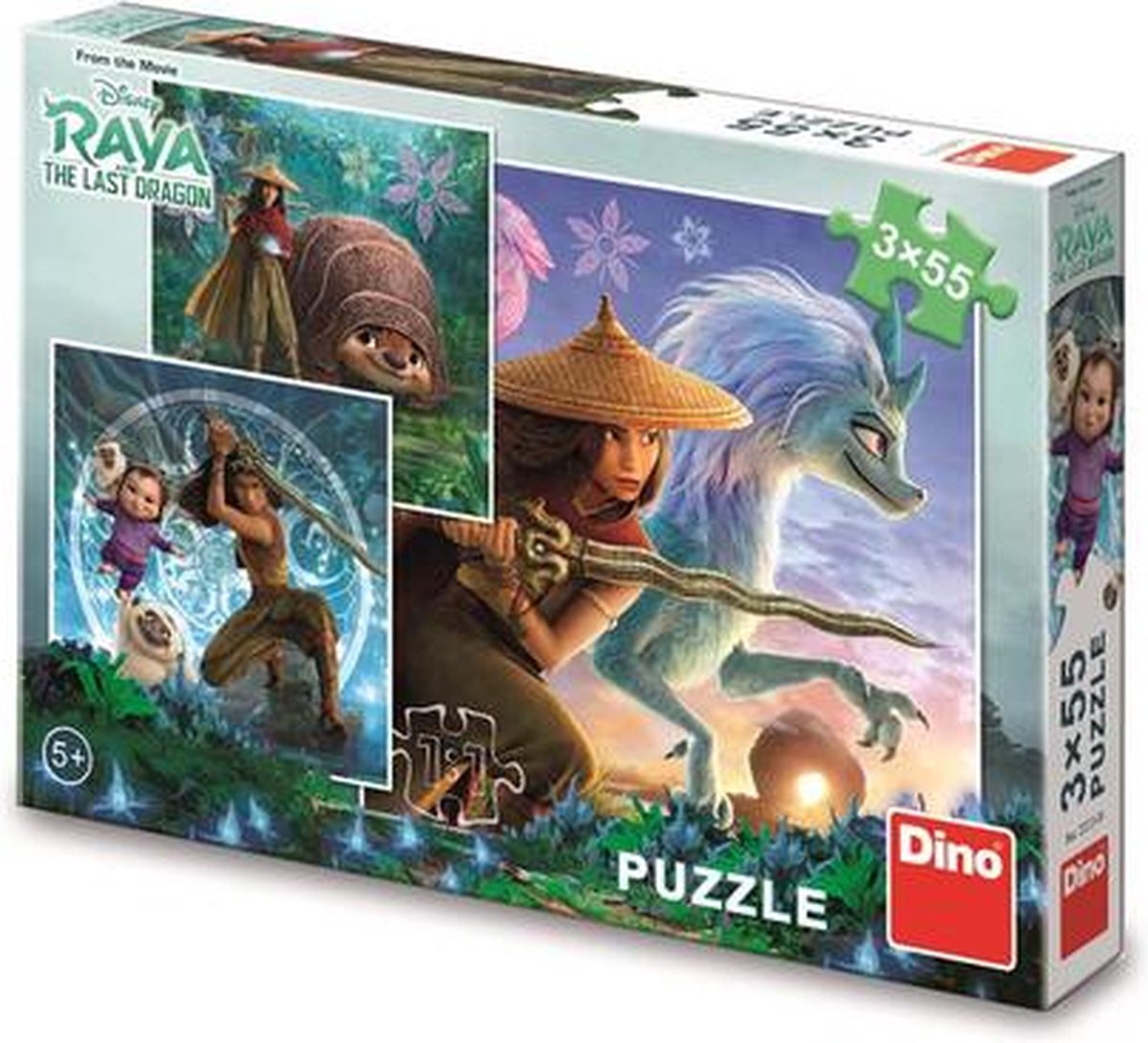 Dino Toys Raya en vrienden - 3 Puzzels van 55 stuks