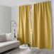 HomeMaison Chambray-effect verduisteringsgordijn Mosterdgeel Polyester