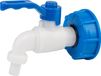 BRADAS Raccord pour cuve IBC - S60x6 avec robinet en plastique - 1/2" x 1/2