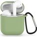Qubix Housse pour AirPods - Silicone - Vert - Convient pour AirPods 1 & 2