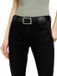 Tom Tailor - TTEVE leren riem met vierkante gesp - Maat 100 - black uni