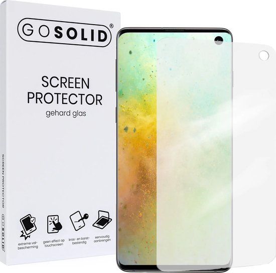 GO SOLID! Screenprotector Samsung Galaxy S10 Plus - Anti-bacterieel gehard glas