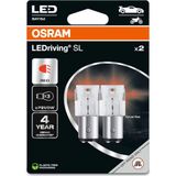 OSRAM LEDriving SL, P21/5W, Rood, Dubbele Blister (2 lampen), LED Retrofit, alleen offroad gebruik
