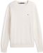 Tommy Hilfiger Heren Gebreide Trui Katoen Ronde Hals Lange Mouw Regular Fit Colorblock Casual Herfst/Winter XXL Ivory Petal