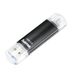Hama Laeta Twin USB flash drive 128 GB Zwart
