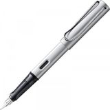 LAMY AL-star WhiteSilver vulpen | Aluminium | Ergonomische grip | Stalen penpunt EF | Inclusief LAMY T 10 blauwe inkt