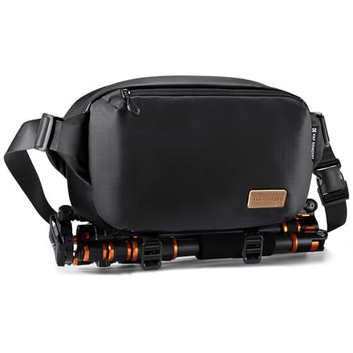 K&F CONCEPT Sac à Dos pour Appareil Photo, Sac à bandoulière Sac carré Sacs de Photographe Étui pour Appareil Photo Reflex Compatible avec Canon/Nikon/Sony/DJI Mavic Drone, 09-noir 2-m, Moyen, Sac