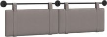 vidaXL - Hangend hoofdbord - Taupe - Stof
