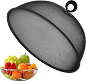 Merkloos / Sans marque BeltAvenue Holding B.V. Ronde voedselafdekking, roestvrij staal, zwart, 30 x 13,5 cm