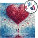 Milliwood - CB424 Puzzel en bois XXL Love in the air | Cœur puzzles 3D kit | Jouet de loisir créatif pour enfants et adultes | Décoration murale salon | 200 pièces 40x40cm | Dans une boîte cadeau de luxe | cadeau d'amour
