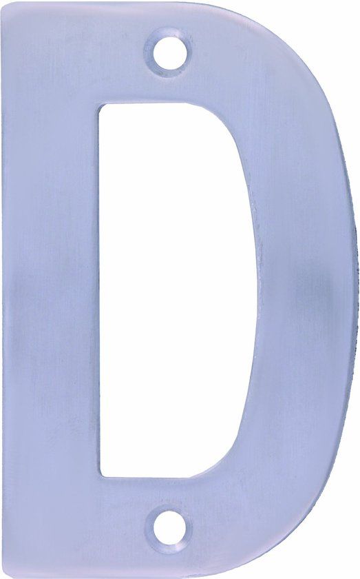 AMIG Huisnummer/letter D - RVS - 10cm - Zilver