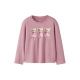 NAME IT MINI longsleeve met print - oudroze