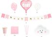 PartyDeco Decoratie Pakket 'It's a Girl' - Roze papieren feestartikelen