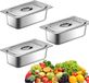 Set de panure 3 pièces - Inox avec couvercle