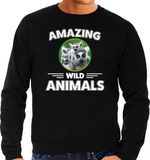Bellatio Decorations Amazing Wild Animals Sweater Maki - Zwart - Heren - XL