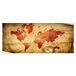 Homemania Wereldkaart voor woonkamer, slaapkamer, meerkleurig, 70 x 3 x 100 cm, HM20KNV70 x 100-153, polyester, hout