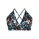 Zizzi voorgevormde triangel bikinitop CAANNE zwart/multi