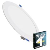 LED ATOMANT LED-plafondlamp, rond, plat, 18 W, warmwit 3000 K, 1600 lumen, inclusief drivers, standaard snit 200 mm, 225 mm