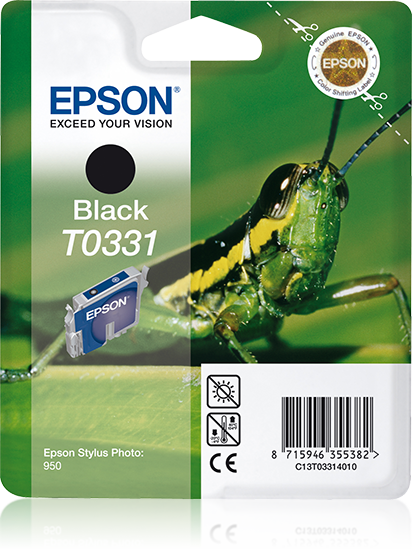 Epson Grasshopper inktpatroon Black T0331 single pack / zwart