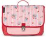 Caramel & Cie Medium Boekentas Coral Blossom Leer Rood Gebloemd Kinderen Unisex