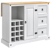 vidaXL Rangement de cuisine, blanc et couleur miel, 112 x 70 x 91,5 cm
