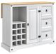 vidaXL Rangement de cuisine, blanc et couleur miel, 112 x 70 x 91,5 cm