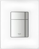Grohe Skate Cosmopolitan WC bedieningsplaat glas DF 156x197mm verticaal/horizontaal niet voor Grohe Fresh mat wit