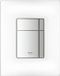 Grohe Skate Cosmopolitan WC bedieningsplaat glas DF 156x197mm verticaal/horizontaal niet voor Grohe Fresh mat wit