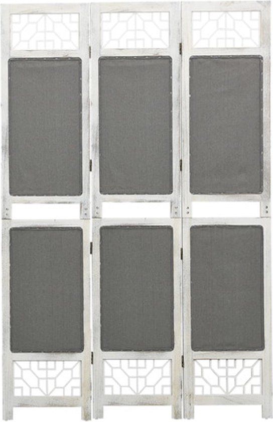 vidaXL Kamerscherm - 3 panelen - 105x165 cm - stof - grijs
