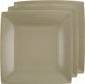 Santex Feest gebaksbordjes - taupe - 10x - karton - 18 cm - vierkant