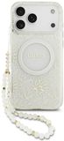 Guess Housse de téléphone - Convient pour iPhone 17 Pro et convient pour iPhone 18 Pro - Convient pour MagSafe - Imprimé floral - Blanc