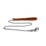 Heritage Extra Heavy Chain Lead W/lederen handvat, 50 cm, bruin