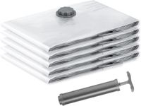 SilverRack Vacuumzakken voor Kleding, Kussens, Jassen en Dekbedden | 5 Stuks 60x80 cm | Vacuum Opbergzakken | Vacuümzakken voor Reizen, Koffer en Opslag | Vacumeerzakken