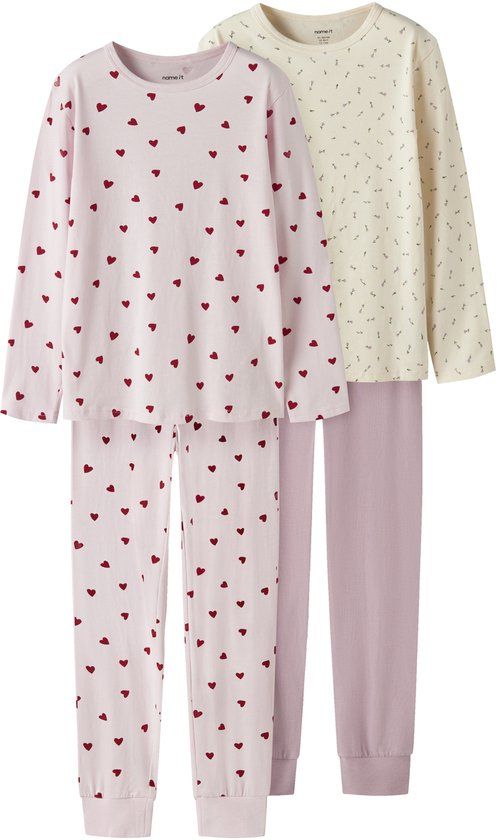 NAME IT Meisjes Pyjama Set 2-delig Lange Mouw Katoen Elastaan Gestipt Ballerina 86/92